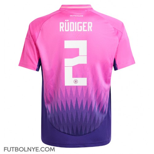 Camiseta Alemania Antonio Rudiger #2 Visitante Equipación Eurocopa 2024 manga corta